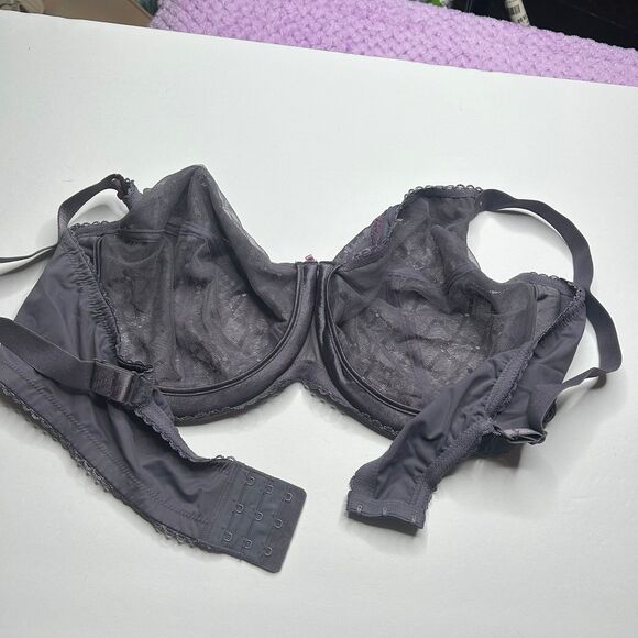 New Glamorise Grey Full Coverage Bra 46C - Picture 3 of 7